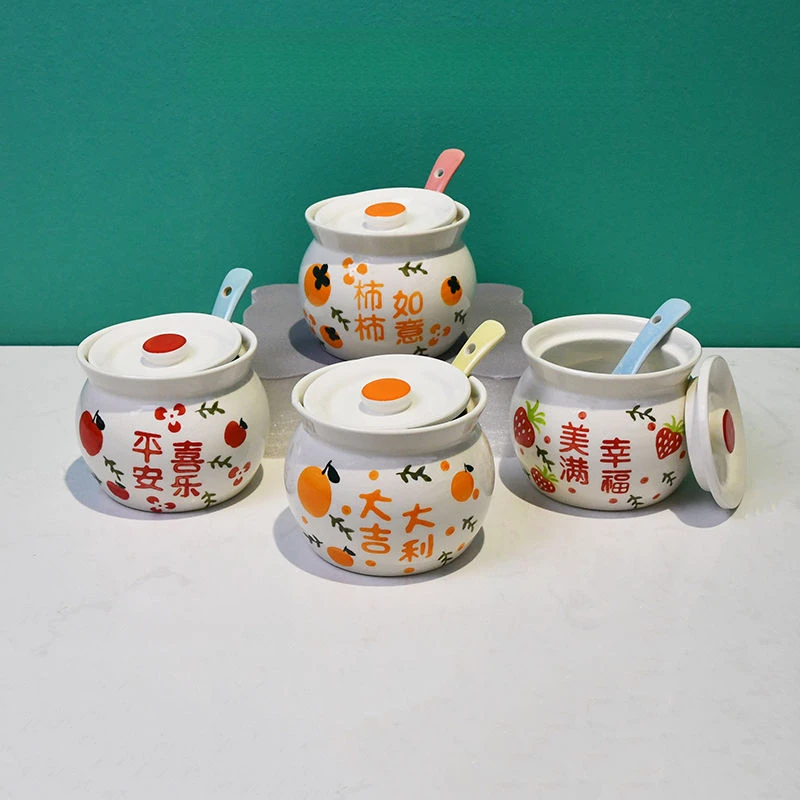 加厚瓦罐炖盅陶瓷煨汤隔水炖炖罐蒸蛋沙县小吃汤罐一人份商用家