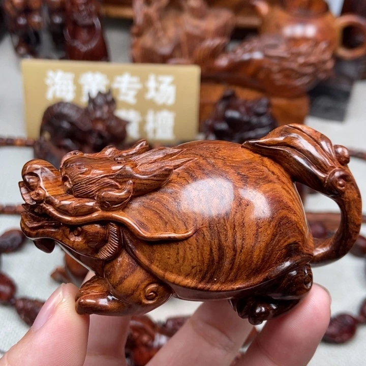 黄花梨/降香黄檀把件龙龟