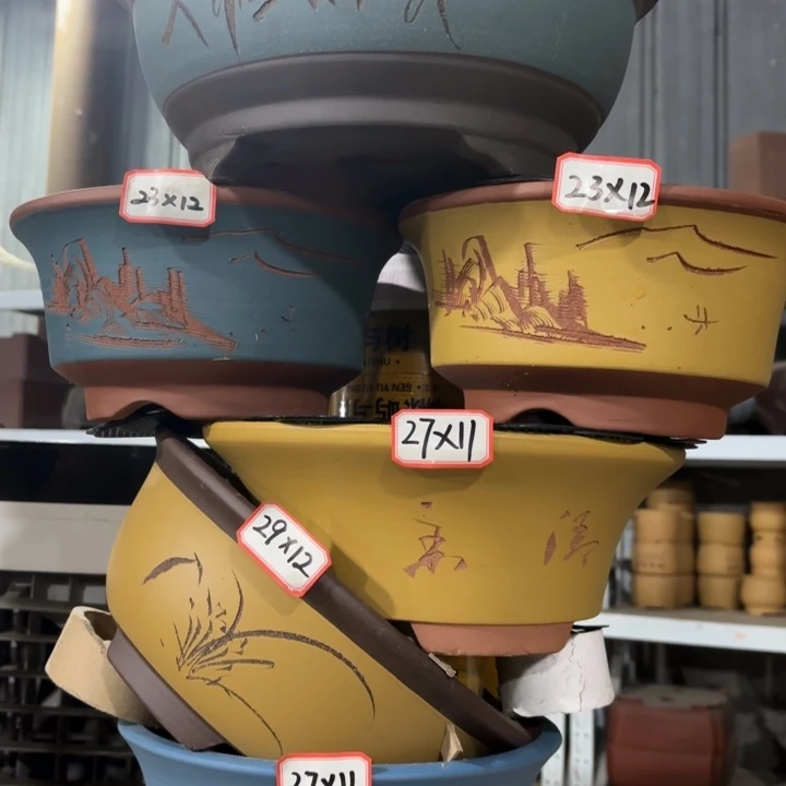 紫砂花盆100-6。