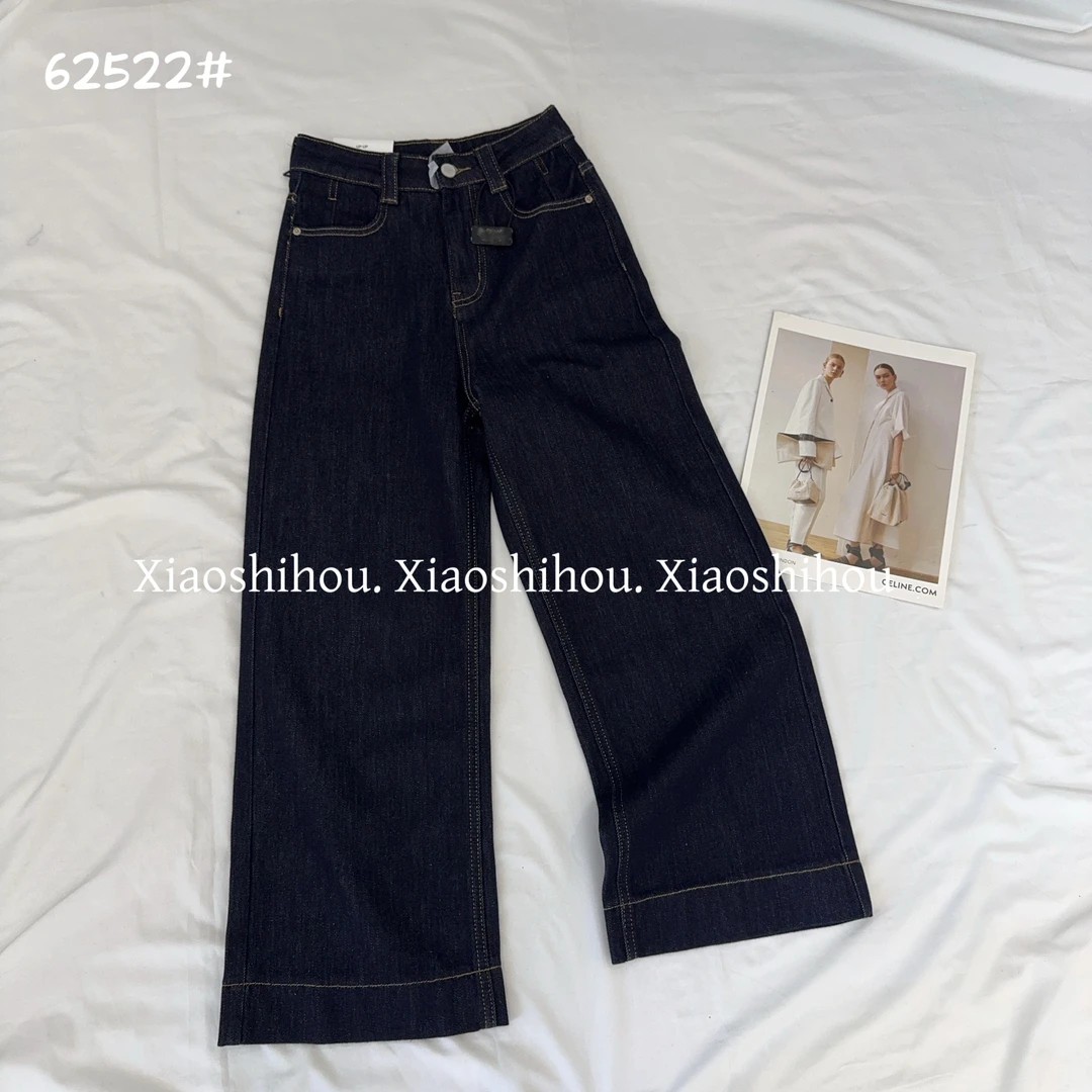 小时候女装店植绒（没弹力）直筒牛仔裤62552