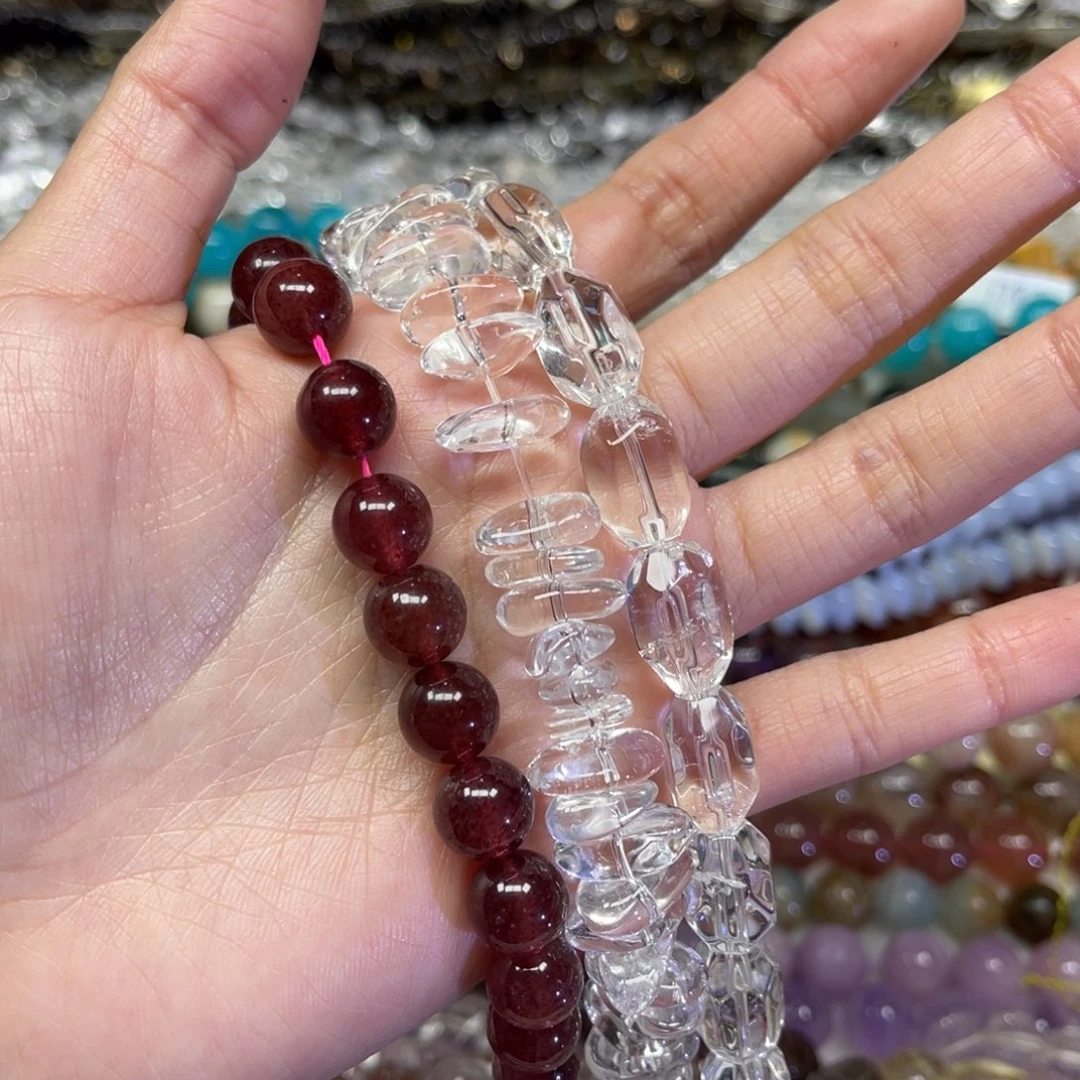 金****玛瑙/玉髓散珠三条