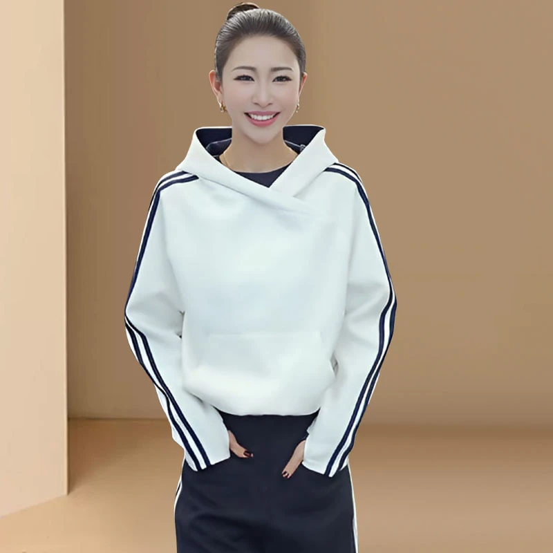 高级感连帽卫衣女2025春秋新款韩版气质宽松休闲百搭长袖上衣外套