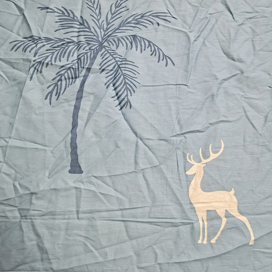 （006）纯棉布头 蓝麋鹿 尺寸面料主播讲解为准微瑕疵无售后