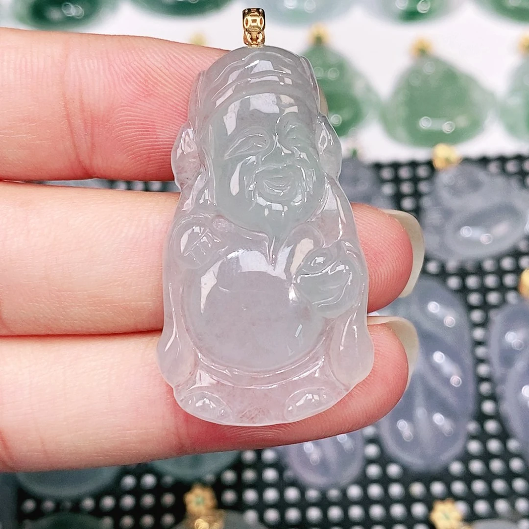 颈饰18K金镶嵌翡翠