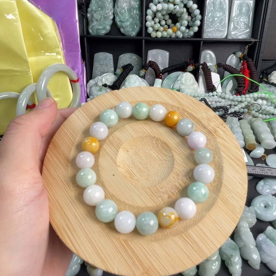 翡翠未镶嵌手串微瑕