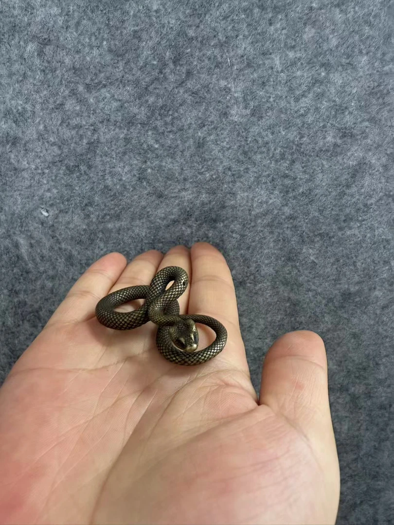 【孤品捡漏】铜蛇摆件