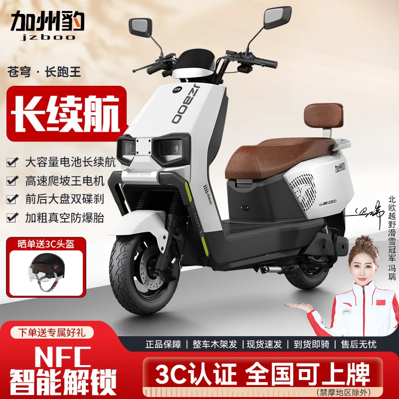 w加州豹电动车碟刹NFC高速踏板代步外卖60V72V电瓶男士苍穹电摩WX