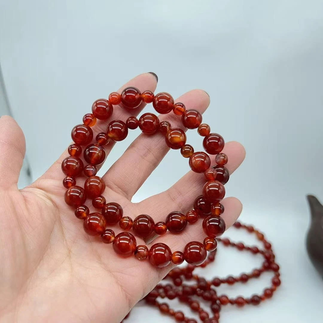 【玉美人曌璞阁】红玛瑙多圈手串约卡10（多样性发货拍一发一）
