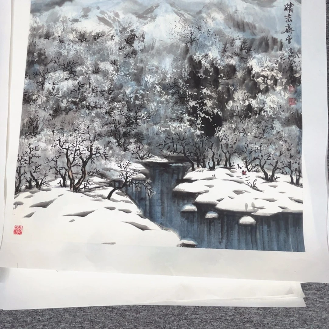 关***庄国画绘画作品多次参加全国68.68