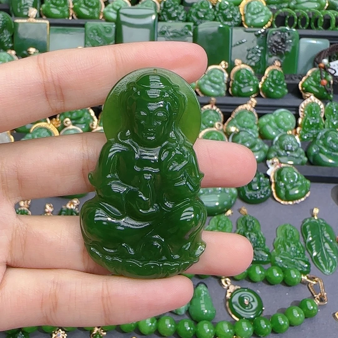 和田玉（碧玉）未镶嵌颈饰编绳