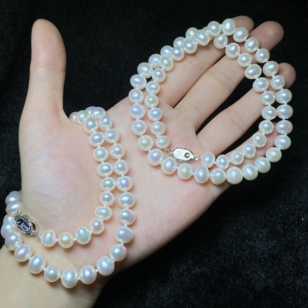 【小北好物】淡水珍珠项链约7mm+【多样性发一件】QJ07X102