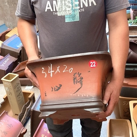 紫砂花盆手工艺品