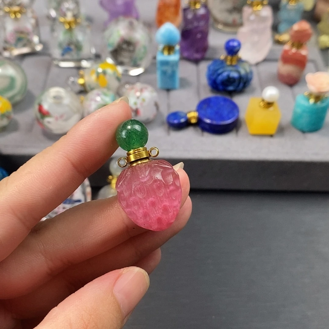 合金查罗石珠宝半成品香水瓶