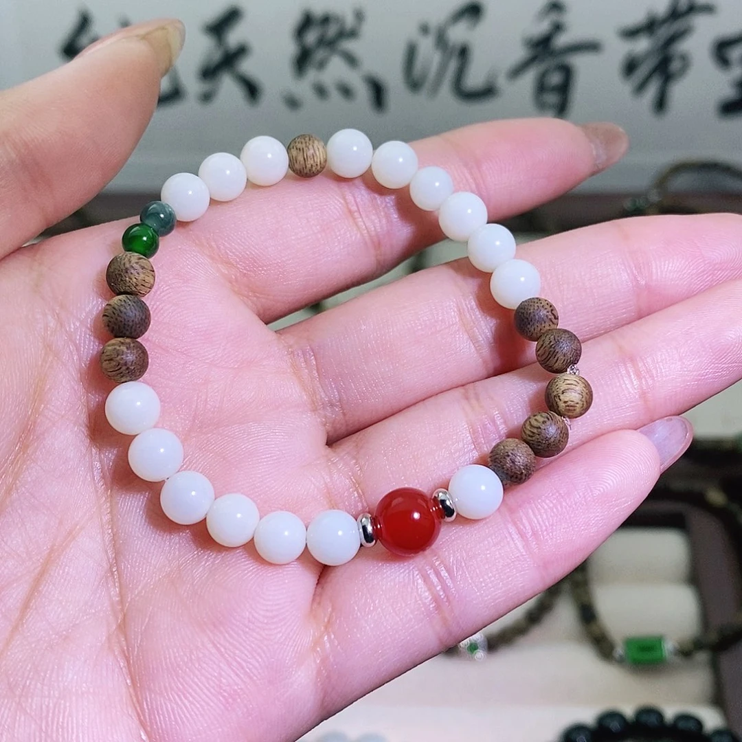 翡翠银S925镶嵌手串多样性