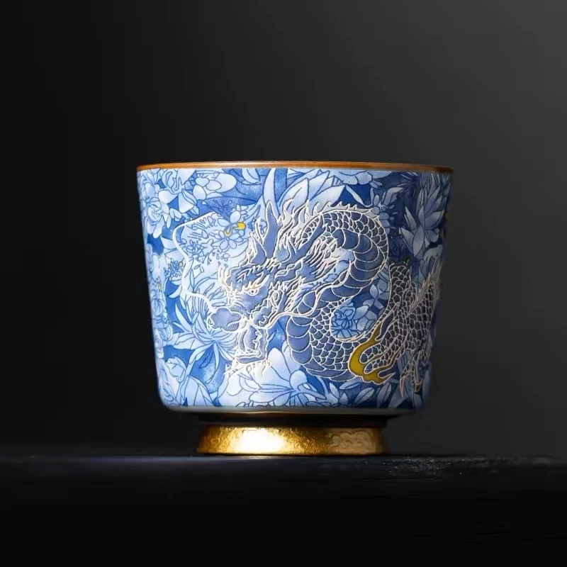 （任仟堂）掐丝珐琅彩龙马蹄杯201茶杯陶瓷