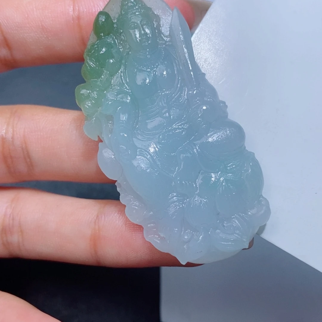 定制翡翠未镶嵌定制翡翠毛货挂件