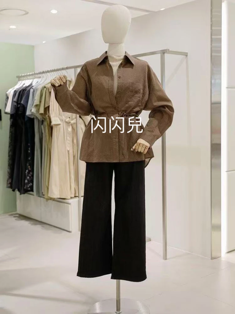 闪闪兒 元 N*ICE claup25年新 字母刺绣百搭高级感衬衣长袖88058
