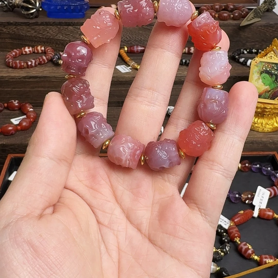 玛瑙/玉髓合金手链0925-12
