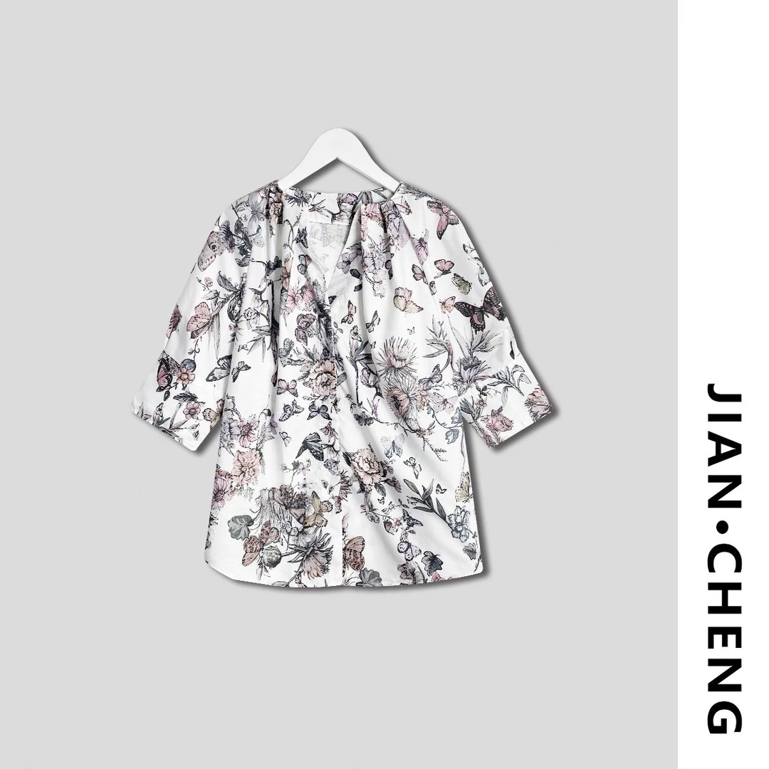 【简柽】碎花衬衫短袖D506-8102