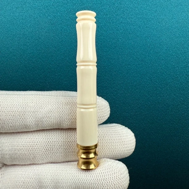 H79-97天然猛犸牙 烟嘴约10*70mm支持复检假一罚十