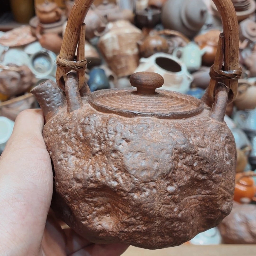 柴烧老岩泥高温茶器皿