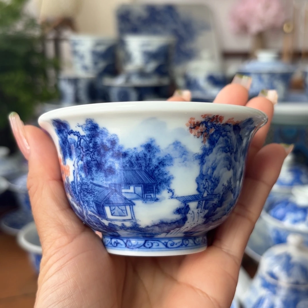 手工手精工山水主人杯