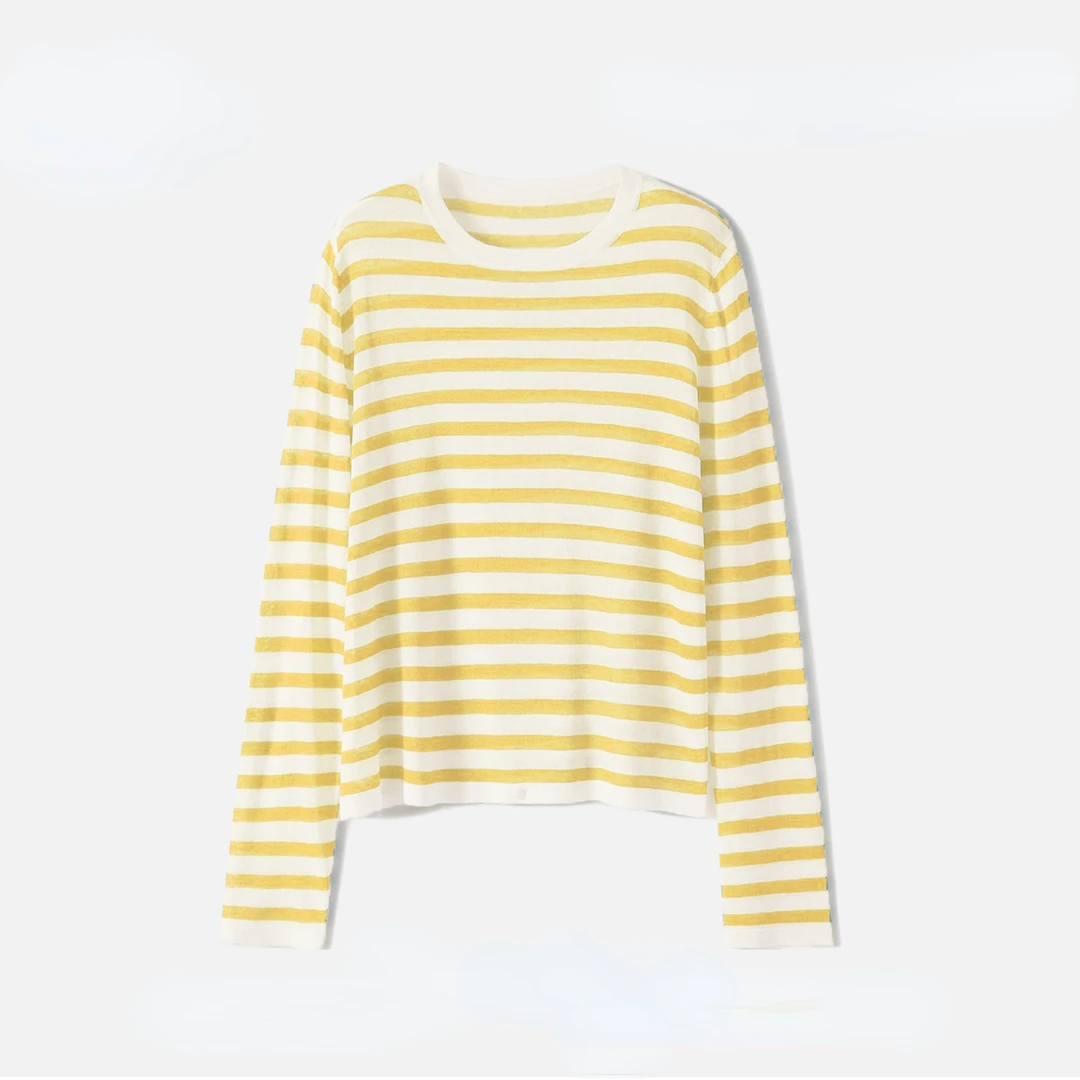 撞色条纹薄纱防晒衣罩衫女夏季2025新款休闲宽松薄款长袖t恤上衣