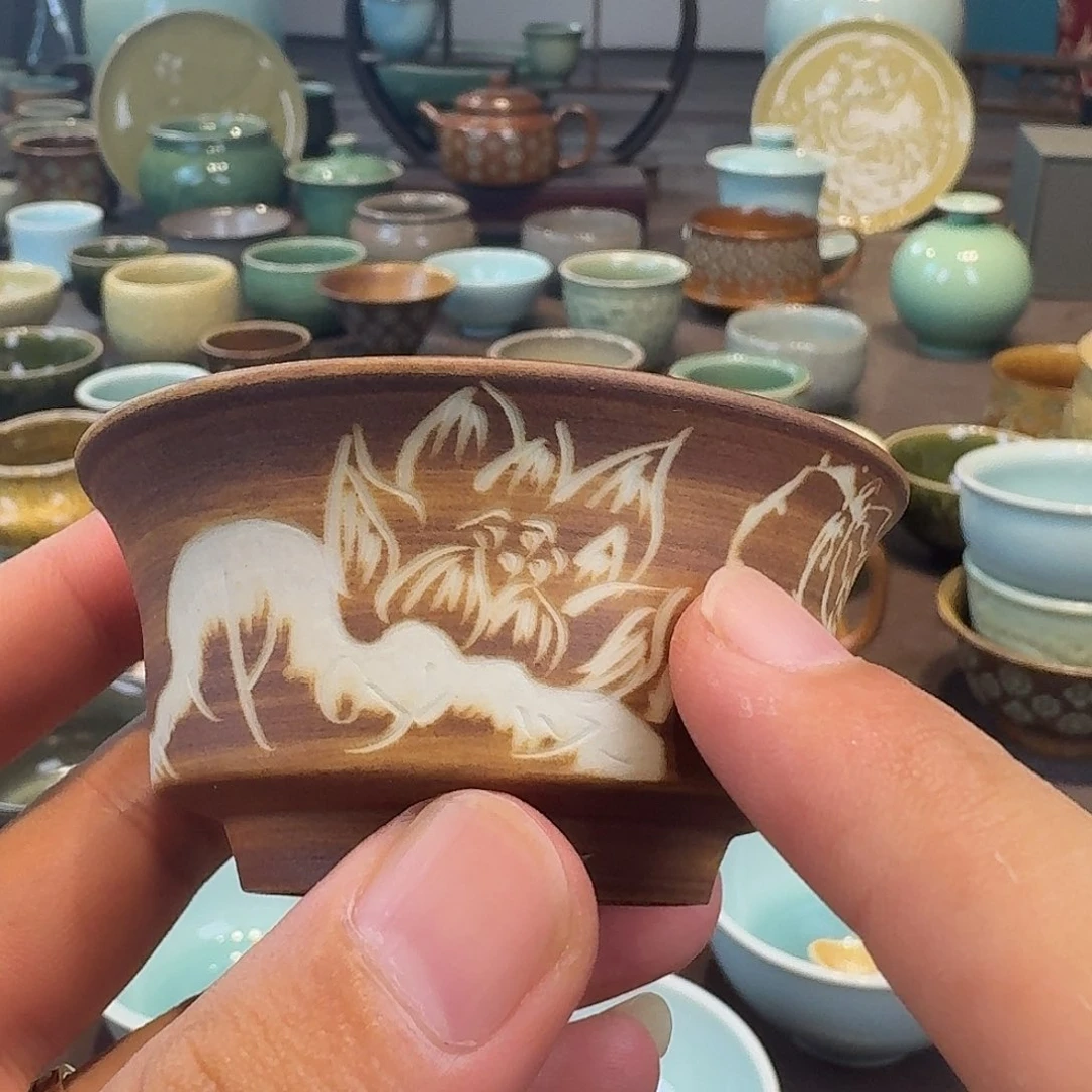 龙泉青瓷茶具微瑕