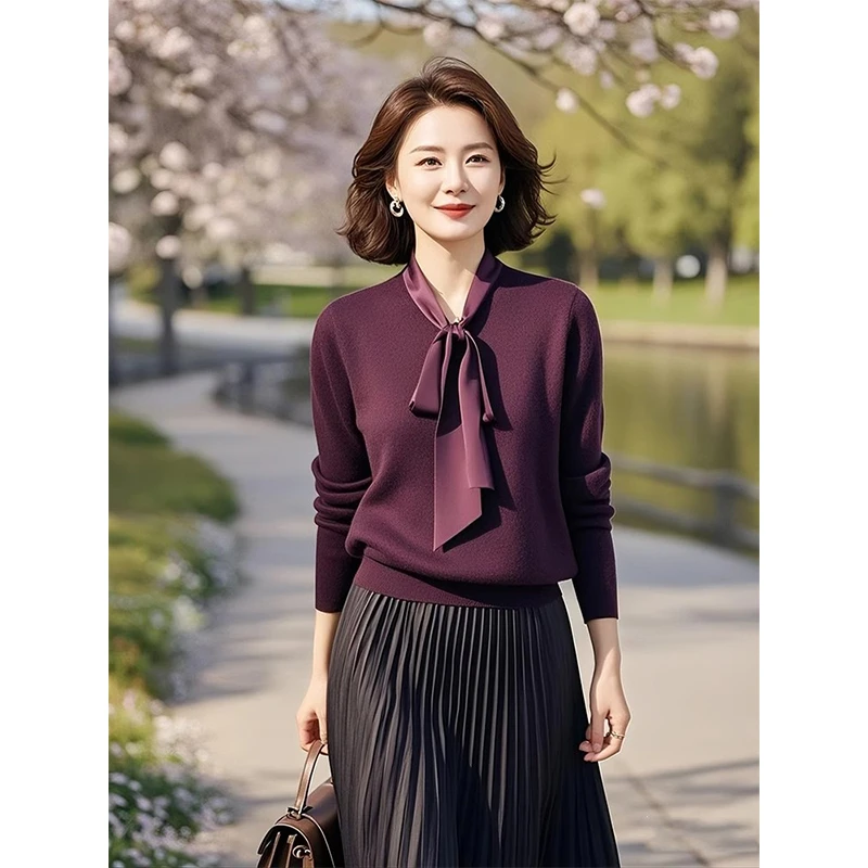 今年流行的爆款小众独特别致紫色针织衫设计感上衣2025年春季女装