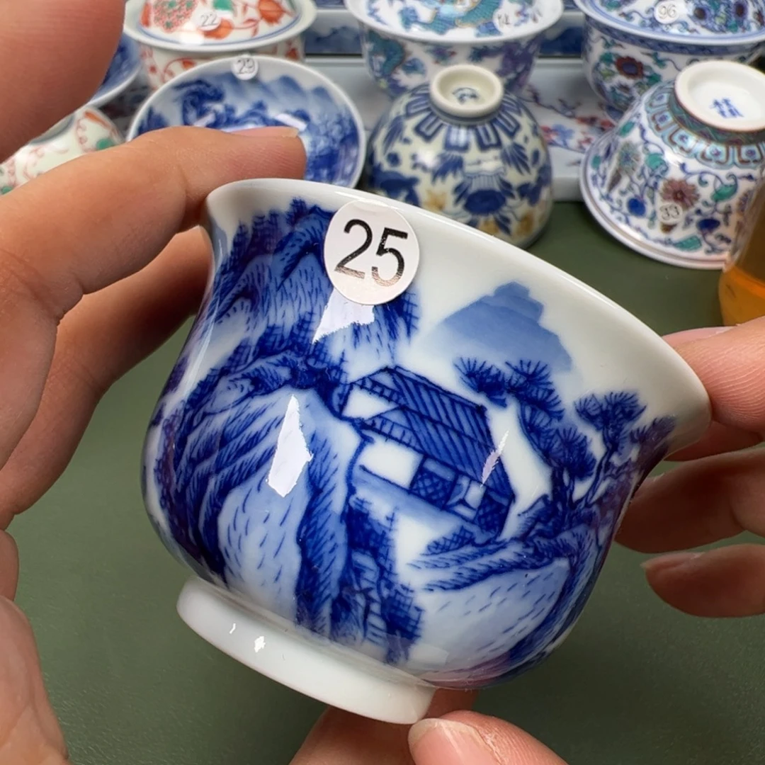 陶瓷景德镇纯手工纯手绘茶具木木25