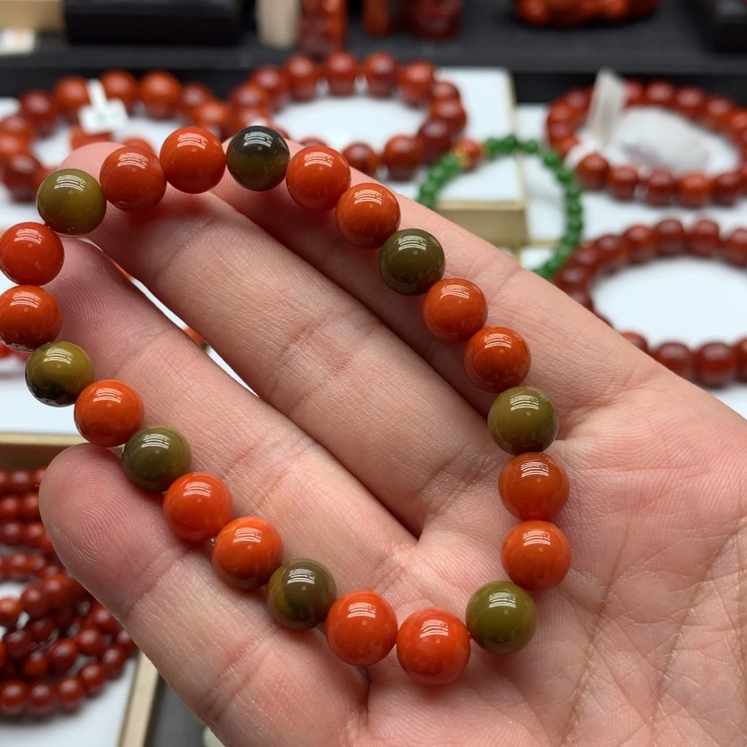 南红玛瑙手链，发货一个未镶嵌