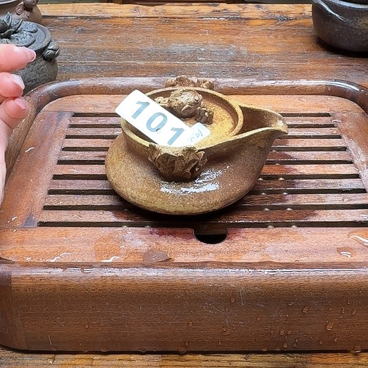 纯手工制作粗陶茶具