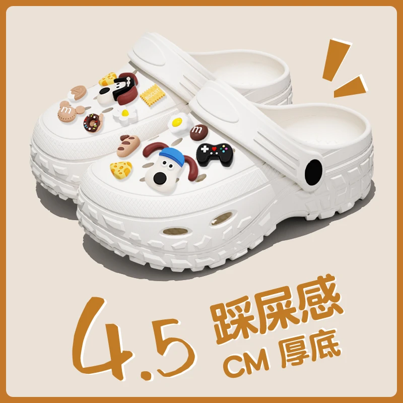 网红洞洞鞋女款2025新款外穿厚底可爱防滑海边沙滩拖鞋JK A842