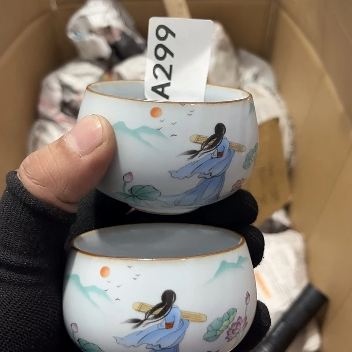 瓷片茶摆件工艺品摆件666