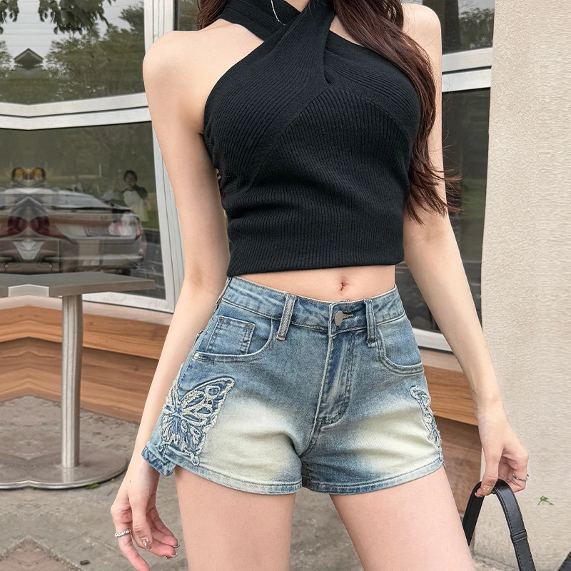 喜绚牛仔短裤女夏天薄款2025年新款减龄丰胯潮流复古热辣短裤子女