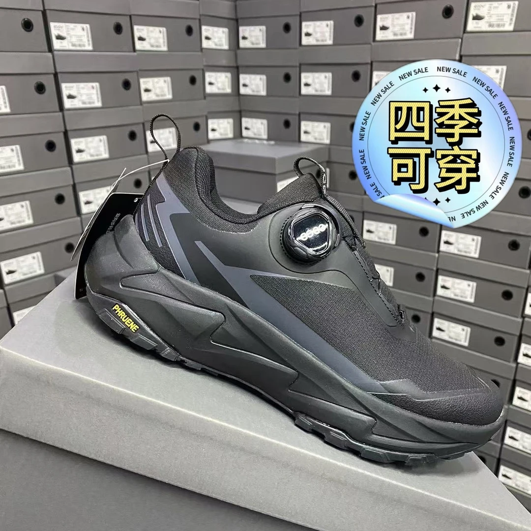 新款四季可穿休闲时尚低帮休闲鞋健步户外防水鞋旋转扣6858