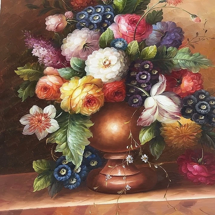 油画恭喜之一仔仔细细