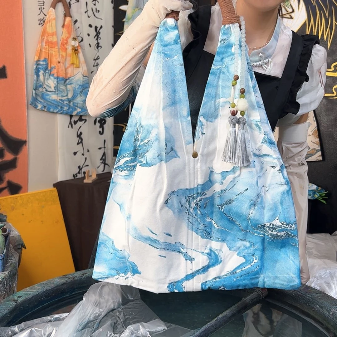 尘*。016禅意包包手作寒江雪