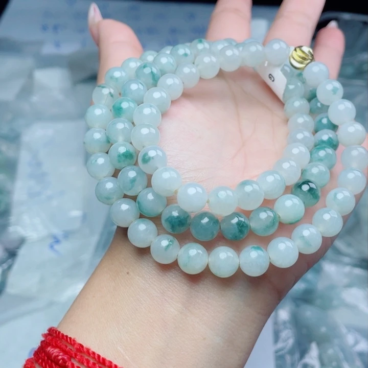 未镶嵌定制翡翠珠串