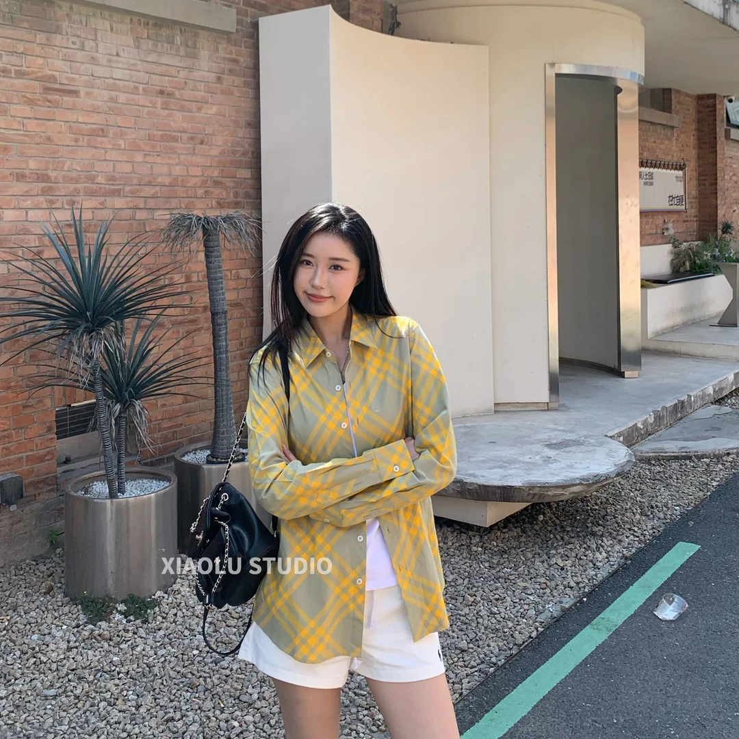 【福利】斜格对格休闲百搭男女同款衬衫