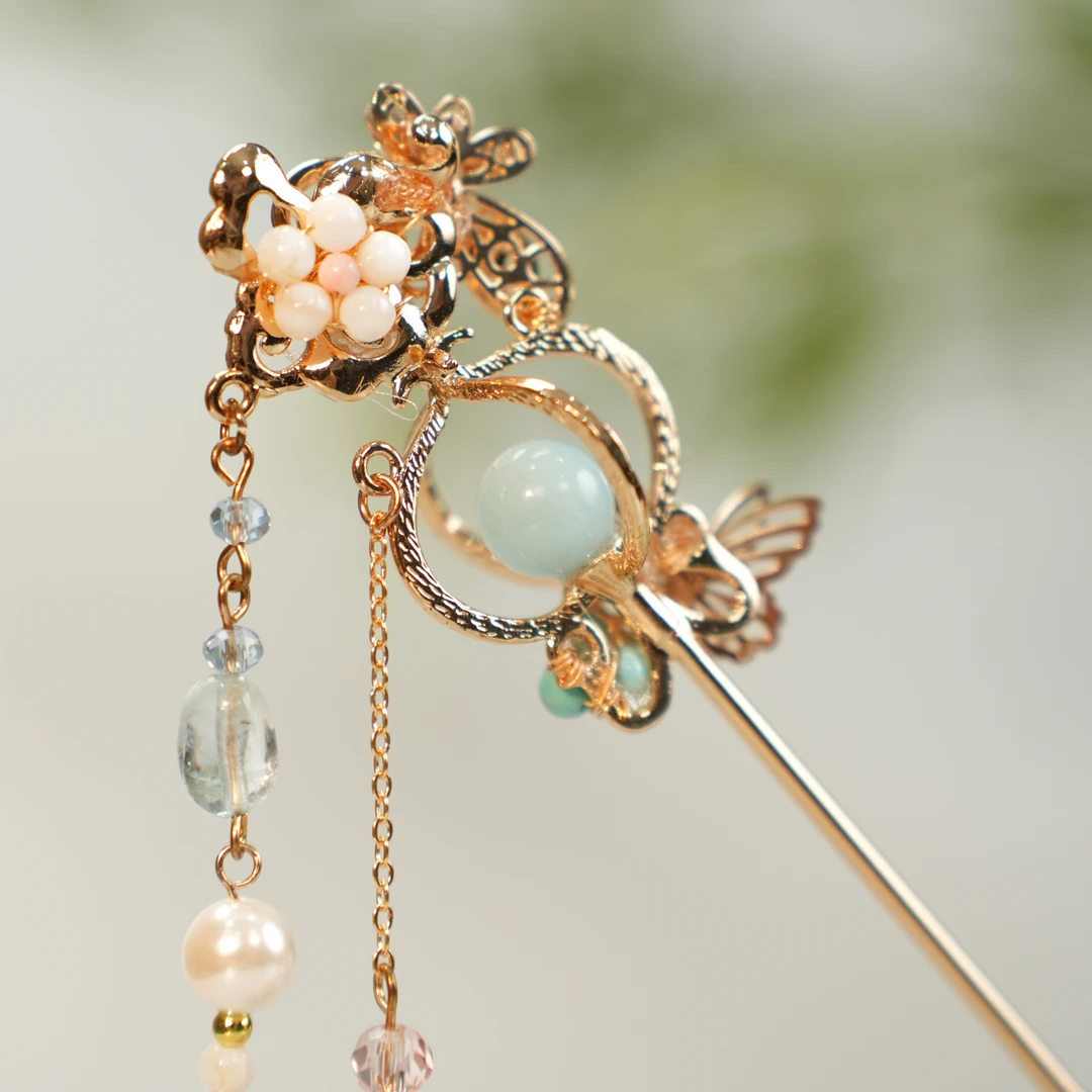 古悦倾城【星空发簪】古风长流苏发簪中国风汉服配饰中式古典发饰