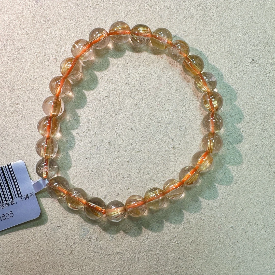 7A天然钛金金发晶手链