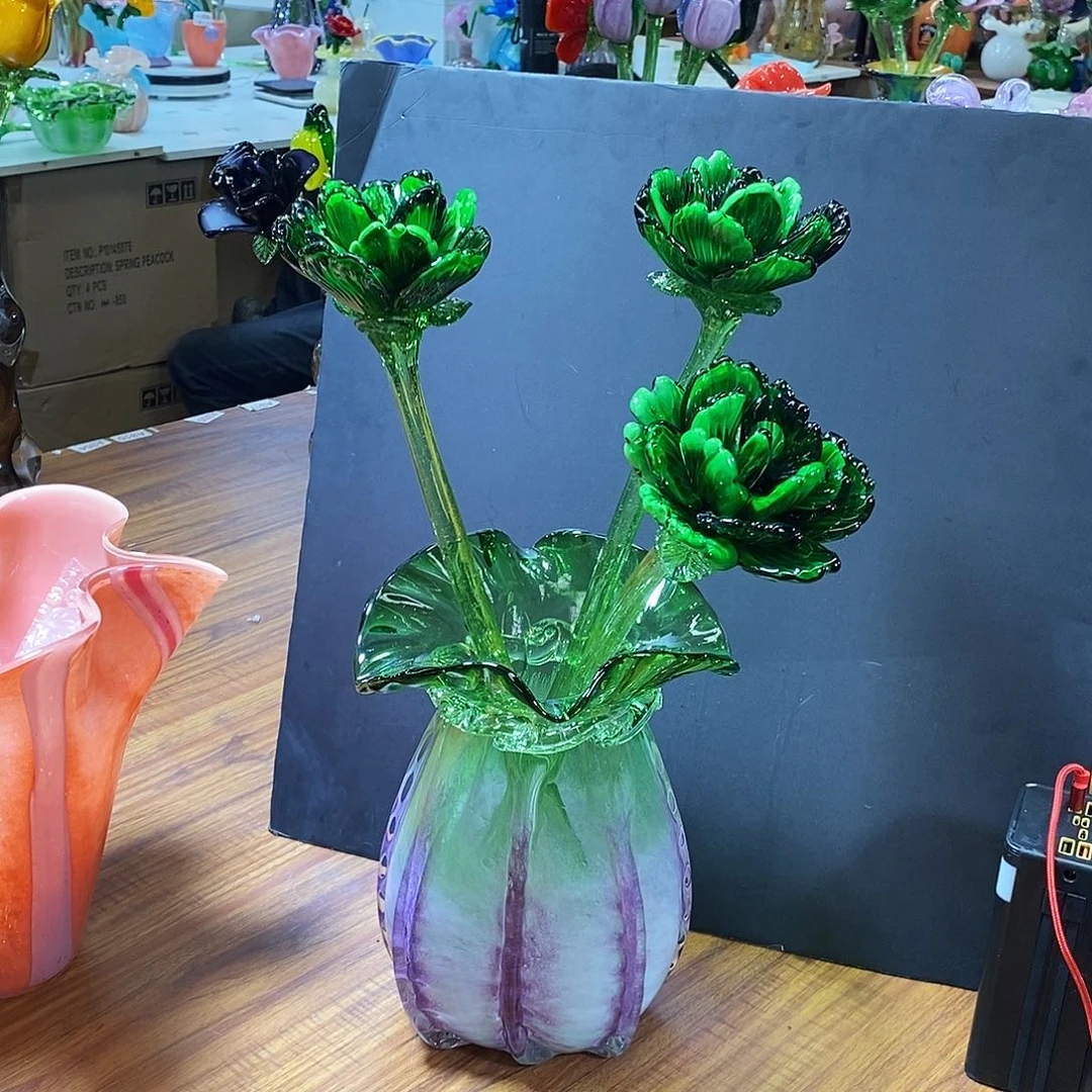 琉璃3只花加瓶11111