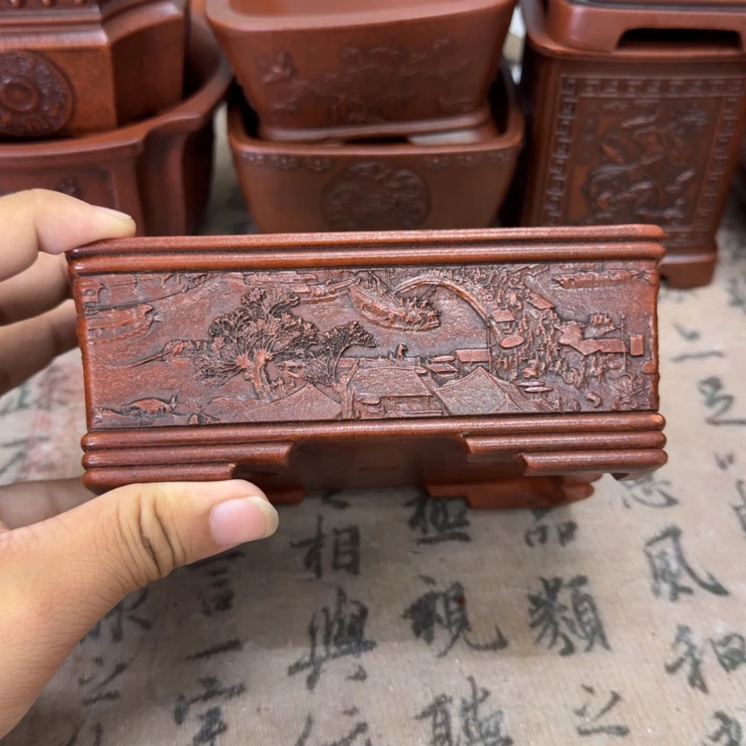 花盆紫砂14x10x4.8内经紫砂花盆