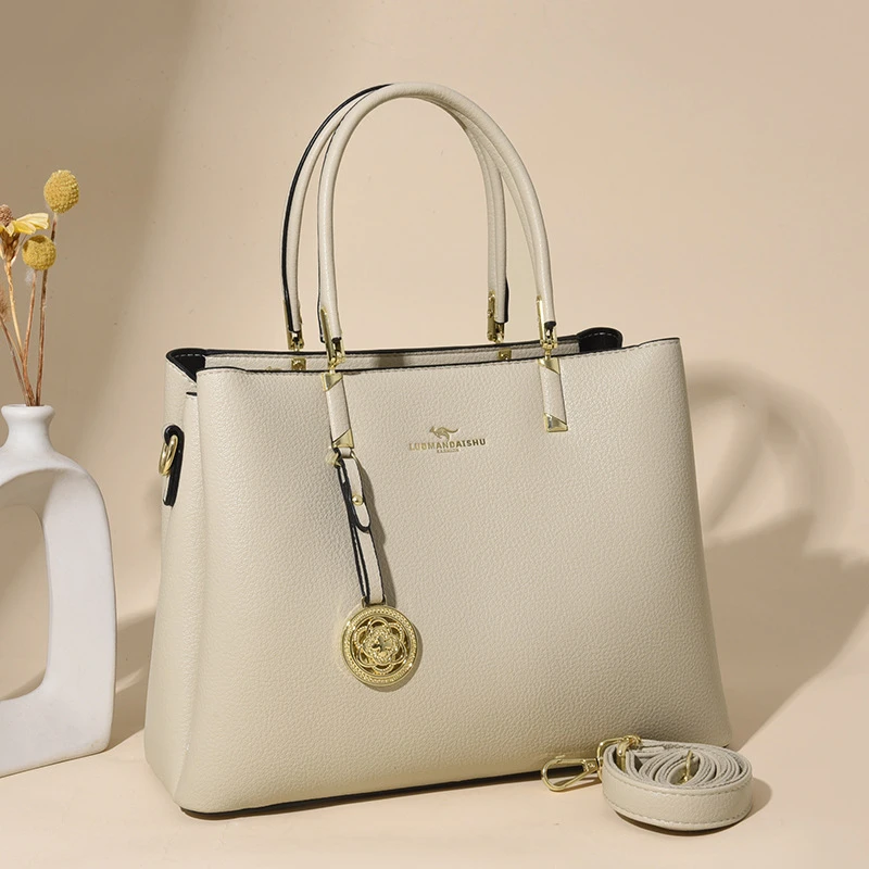 芭藜袋鼠女士手提包高级感女包礼物2025新款大气软皮送妈妈斜挎包