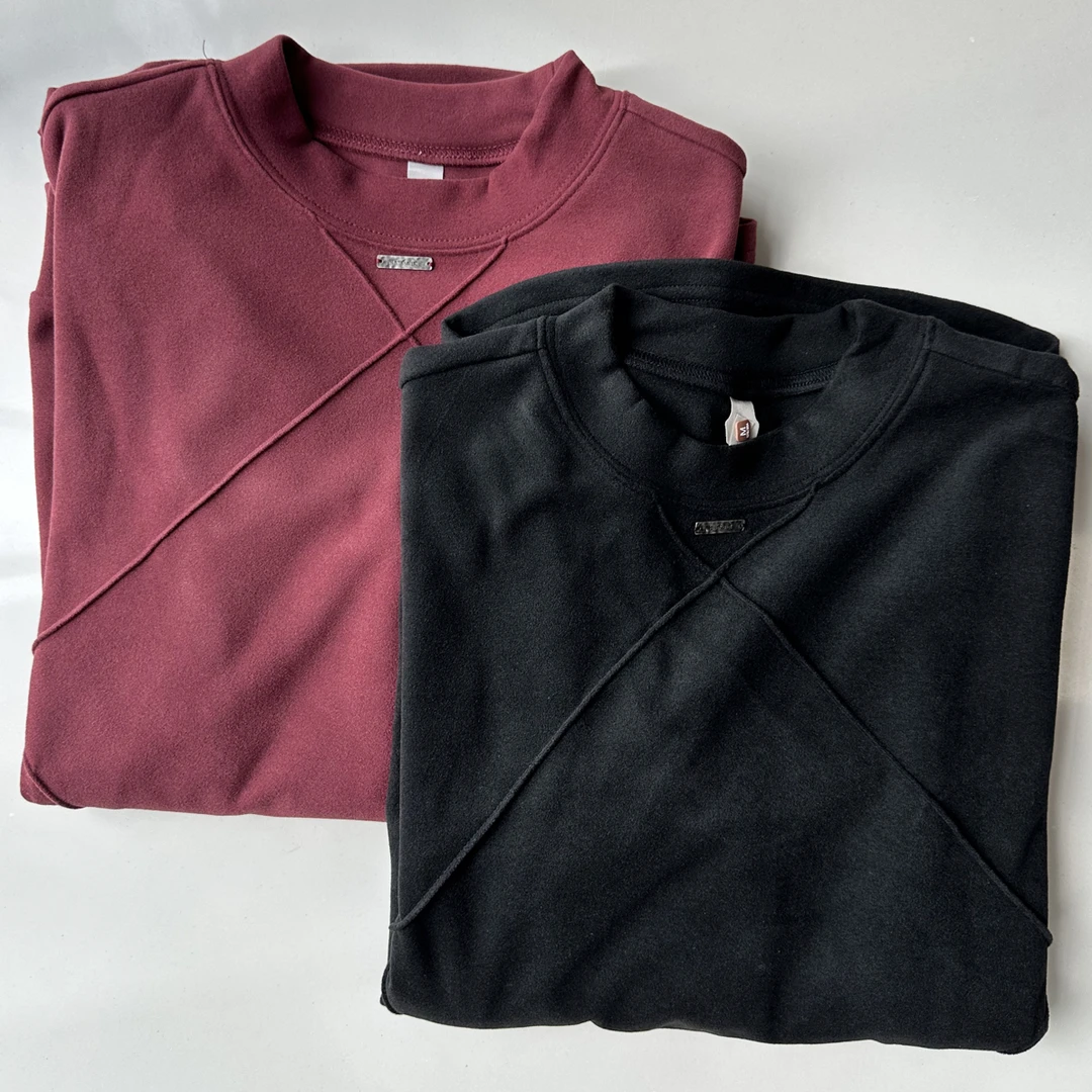 长袖套头卫衣 简约百搭内搭 锁暖肌肤