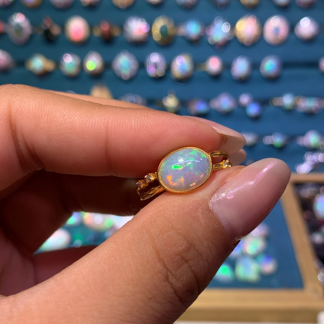 欧泊银S925镶嵌戒指款