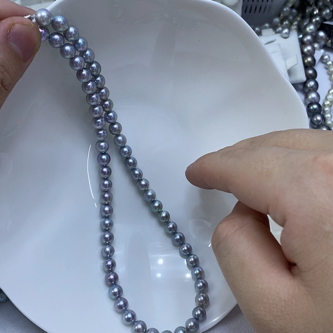 海水珍珠银S925镶嵌颈饰