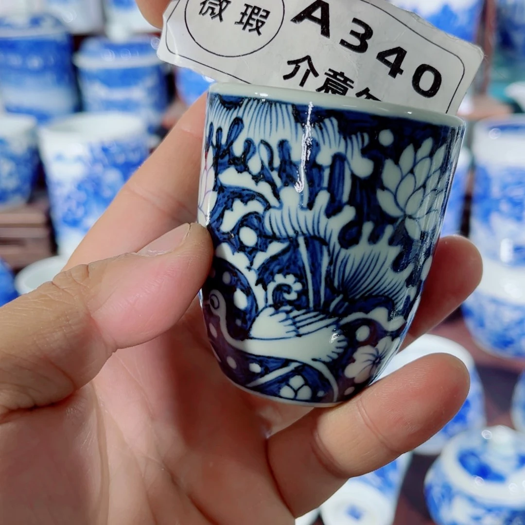 杯子全手工手绘的陶瓷