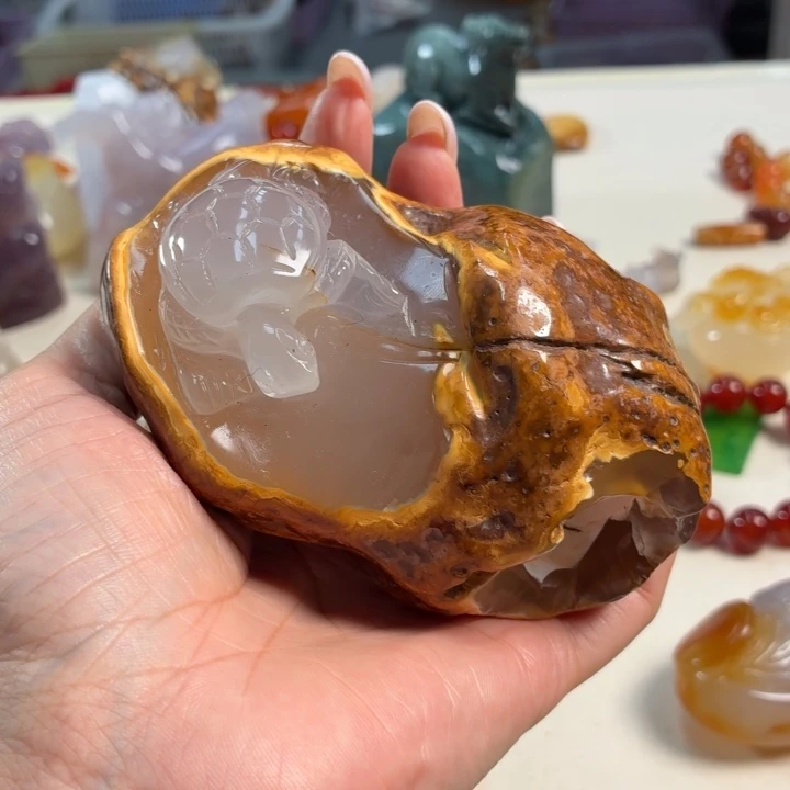 玛瑙/玉髓未镶嵌吊坠(不含链)